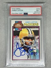 1979 Topps James Lofton ROOKIE On Card AUTO RC PSA Authentic. rookie card picture