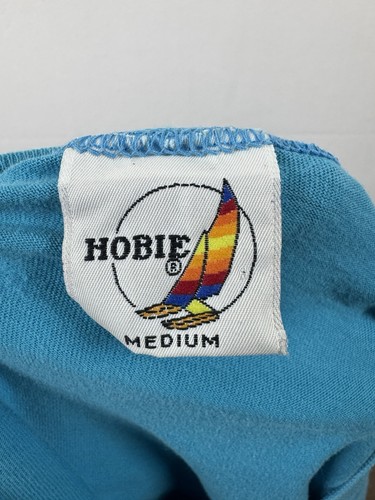 Vintage 80s Hobie Wind Surf Sailing Boat Single Stitch Blue T-Shirt Mens Sz M - Picture 8 of 9