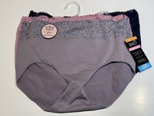 NWT Bali Cool Comfort Seamless Brief Panties DFMLH3  L 7 Multicolor 3 Pairs