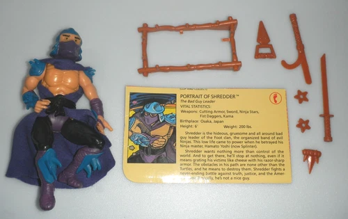 100% Complete 1988 Shredder Figure TMNT Teenage Mutant Ninja Turtles Vintage Lot