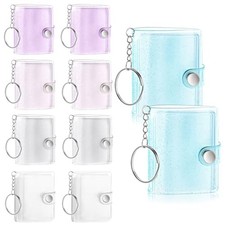 10 Pack 2 Inch Mini Photo Album Key Chain 16 Pockets Photos Storage Holder