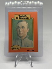 1987 Hygrade Baseball s All-Time Greats - Ty Cobb Orange Border; Red Box on Back