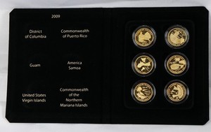 2009 District Of Columbia & US Territories Gold Color Quarter Set