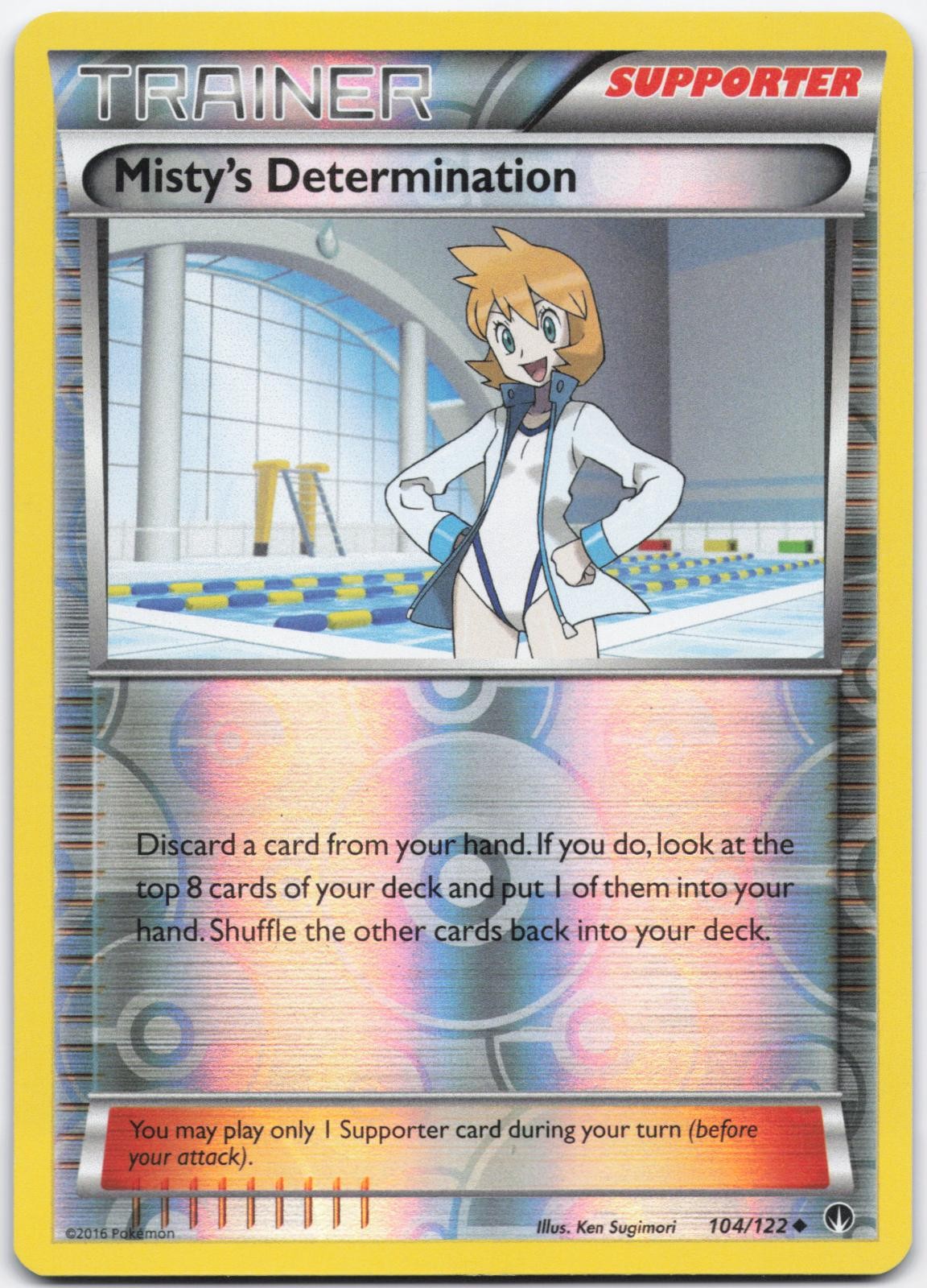 Misty's Determination 104/122 Uncommon BREAKpoint Pokemon Reverse Holo LP
