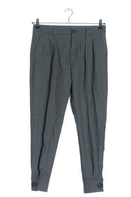 SISLEY Stoffhose Damen Hose Gr. DE 34 schwarz-weiß Business-Look