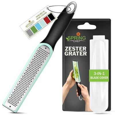 Premium Lemon Grater with Handle - Fruit, Lime, Orange, Nutmeg, Garlic Grater...