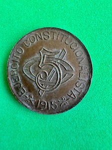 ⚡️1915 MEXICO Revolutionary CHIHUAHUA Constitutionalist Army 5 Centavo Coin