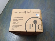 Pampered Chef Breakfast Sandwich Maker #2634 Microwave Safe New In Box 