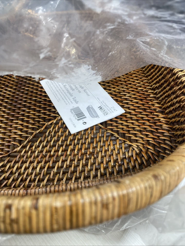 🔥 New: Pampered Chef Woven Rectangular Server With Handles #2147 - Image 2 of 4