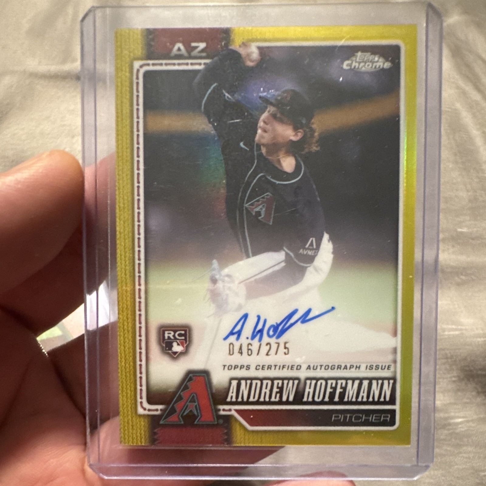Topps Chrome 2022 Andrew Hoffmann Diamondbacks RC Auto RA-AH 046/275