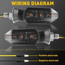 2x Motorcycle LED Indicator Turn Signal Light Motorbike Blinker Lamp For Suzuki