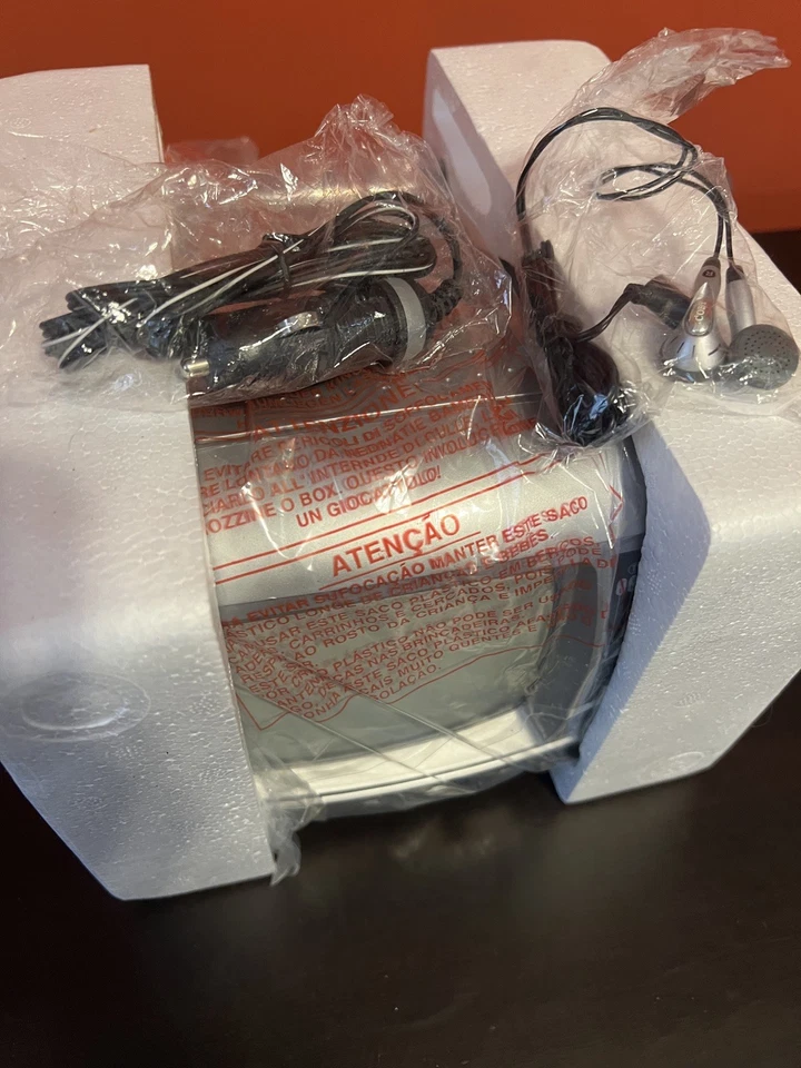 5” Coby CX-TV6 Portable Black White Mini TV AM/FM Radio & Digital Earphones  - Image 2 of 4