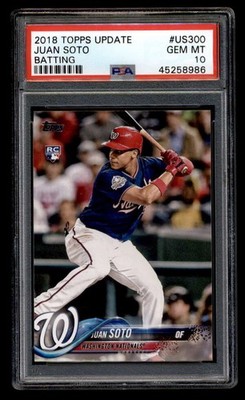 JUAN SOTO 2018 TOPPS UPDATE #US300 PSA 10 GEM MINT BATTING ROOKIE