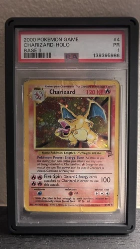 2000 Pokemon Game #4 Charizard - Holo Base II PSA 1 PR