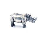 3 oz Gold Spartan 999+ Pure Silver Rhino Statue – Luxury Collectible Gift