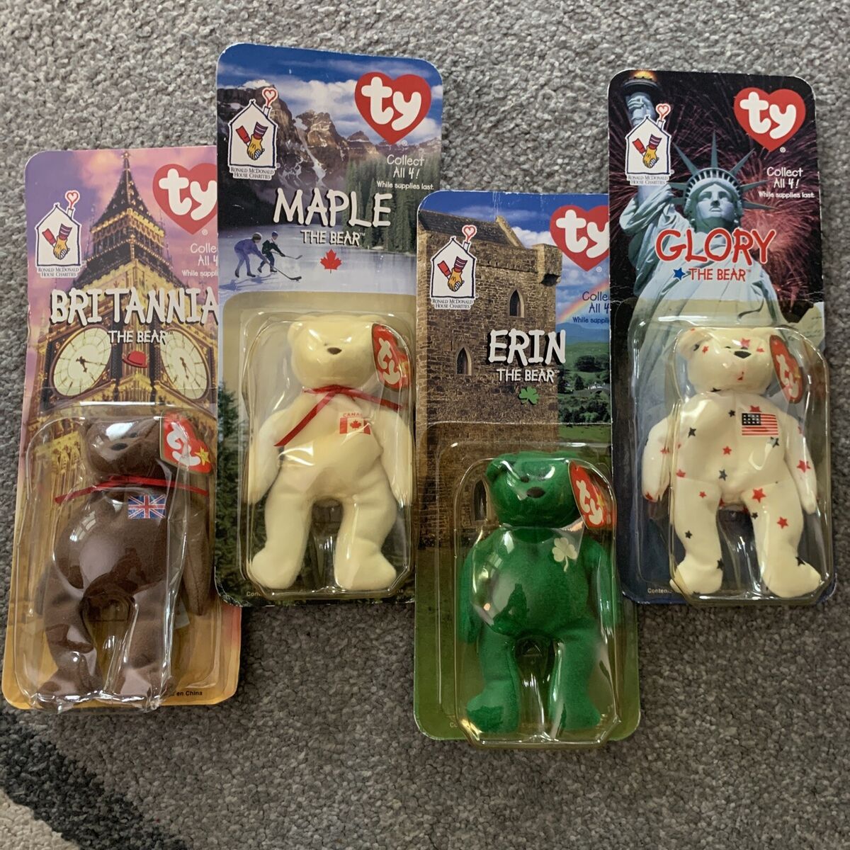 McDonald's Ty International Teenie Beanie Baby Bears Full McDonald's Ty International Teenie Beanie Baby Bears Full