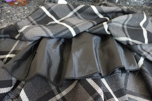 Tanming Casual High Waisted Check Print Plaid A-Line Skirt New XXL black gray - Picture 5 of 5