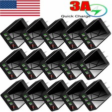1-500pcs 3 USB Port Fast Quick Charg LED Wall Charger QC3.0 Charger Adapter Lot