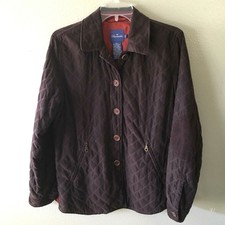 Faconnable Jacket Size Small Brown Quilted Elbow Patch Outerwear