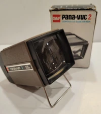 Vintage GAF Pana-Vue 2 Lighted 2x2 Slide Viewer 1970s Original Box Tested