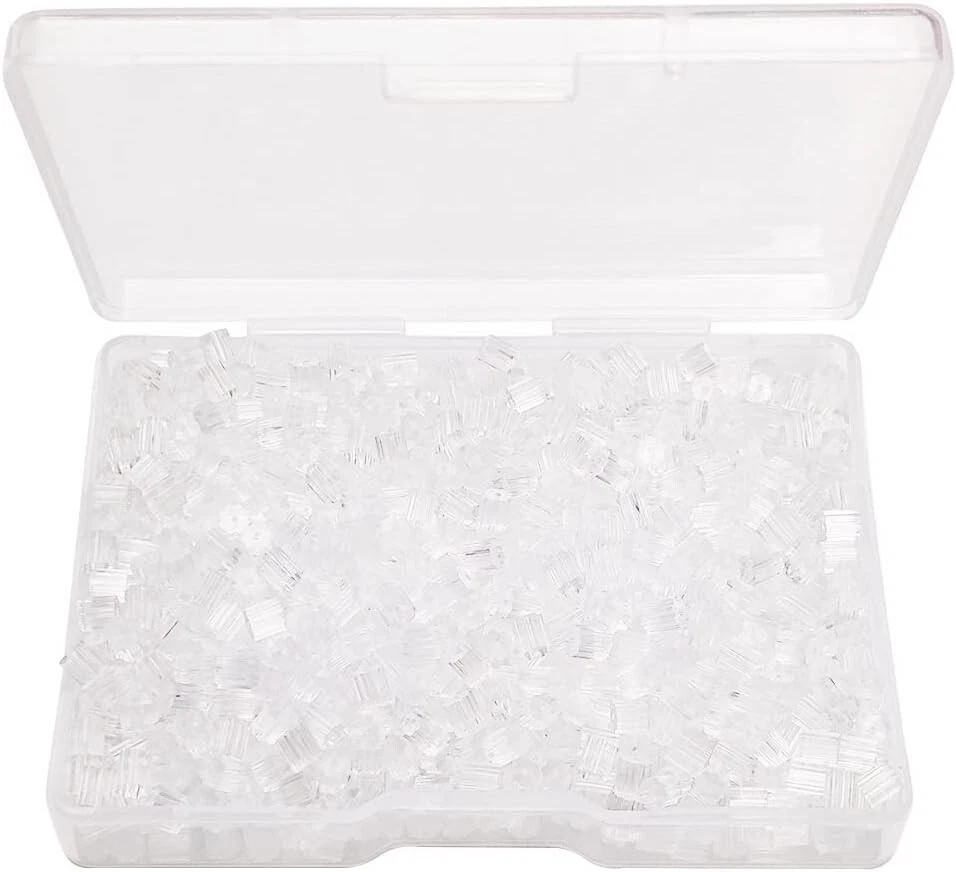 1000 Piezas Pendientes Traseros Goma Pendiente Trasero - Silicona Pendiente Trasero Suave Transparente Foto 2 de 4