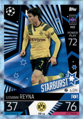 Champions League EXTRA Trading Card SB14 - Giovanni Reyna - CRYSTAL 22/23
