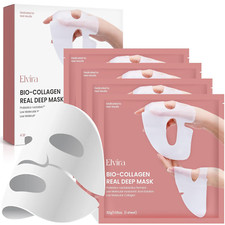 Deep Hydrating Collagen Face Mask, Korean Skincare Firming Treatment 4-Pack