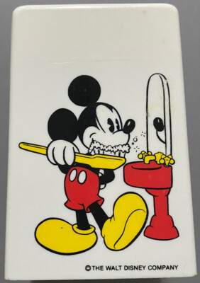 Vintage Plastic Disney Mickey Mouse Tooth Brush Tooth Paste