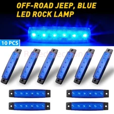 10PCS Pods Blue LED Rock Lights For Jeep Off-road Truck Boat Car Underbody Light