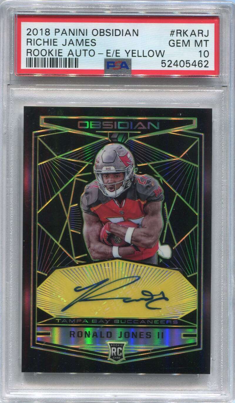 Richie James Panini Obsidian Rookie Autographs #RKARJ Electric Etch Yellow