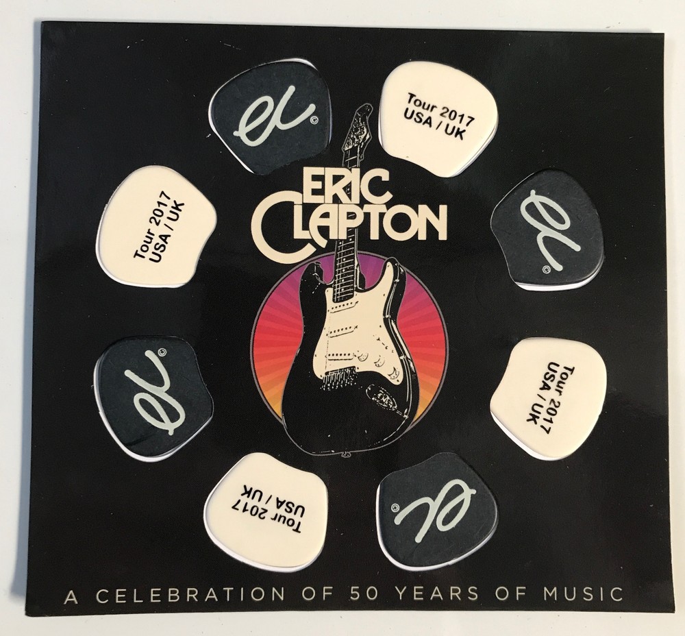 ERIC CLAPTON 2017 TOUR GUITAR PICK PACK OF 8 PICKS