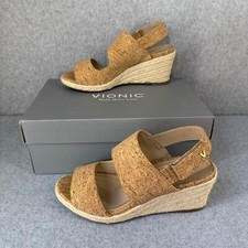 Vionic Brooke Wedge Slingback Cork & Jute San...