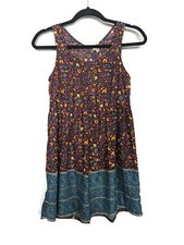 Ecote Urban Outfitters Multicolor Floral Sleeveless Fit Flare Mini Dress Sz XS