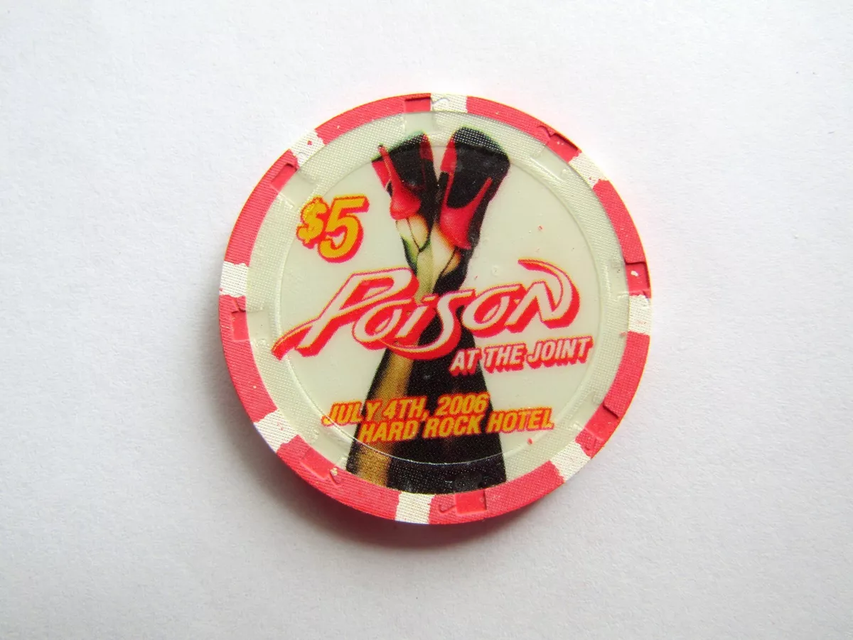 Hard Rock Chip In Collectible Individual $5 Casino Chips for sale