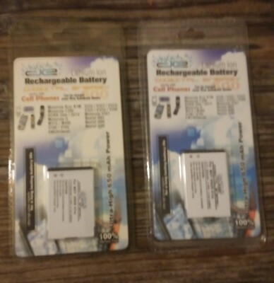 2 New Sealed Digital Energy Rechargeable Cell Phone Batteries Lithium Ion 3.7v