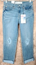 4 Levi's Signature Mid Rise Slim Boyfriend Distressed Stretch Jeans Women's