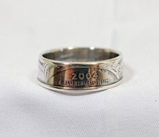 New State Quarter ring hand made from real coin Iowa 2004 size 7 artisan