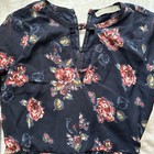 Abercrombie and Fitch Women's Long Sleeve Navy Blue Floral Romper Size 4 — photo 2