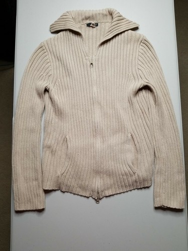 J Crew Womens S Tan full zip sweater 