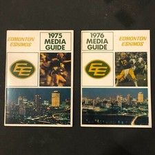 1975 - 1982 CFL Edmonton Eskimos Media Guide Collection of 8 - Warren Moon!
