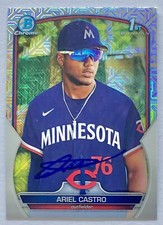 ARIEL CASTRO RC SIGNED IP 2023 1ST BOWMAN CHROME PROSPECTS BCP-203 MOJO AUTO