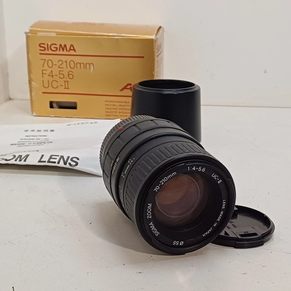 Sigma Zoom 70-210mm F4-5.6 UC-II Lens [BOXED] 55mm 1:4-5.6 made in Japan Manual - Photo 2/4
