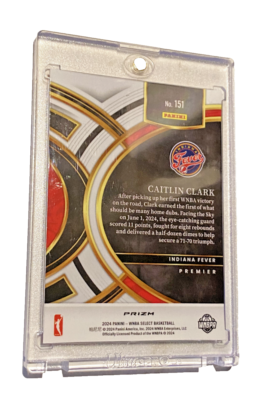 Caitlin Clark 2024 Panini Select WNBA PREMIER Pink Ice Prizm RC