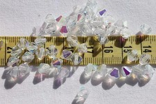 6mm Bicone Vintage Crystal Suncatcher Faceted Clear AB Beads/ 50pcs