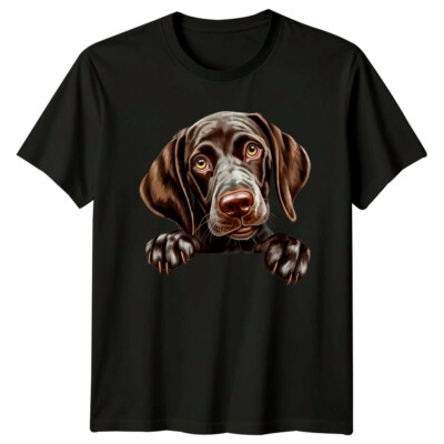 Süßes Deutsch Kurzhaar Zeiger Hund Portrait Grafik T-Shirt
