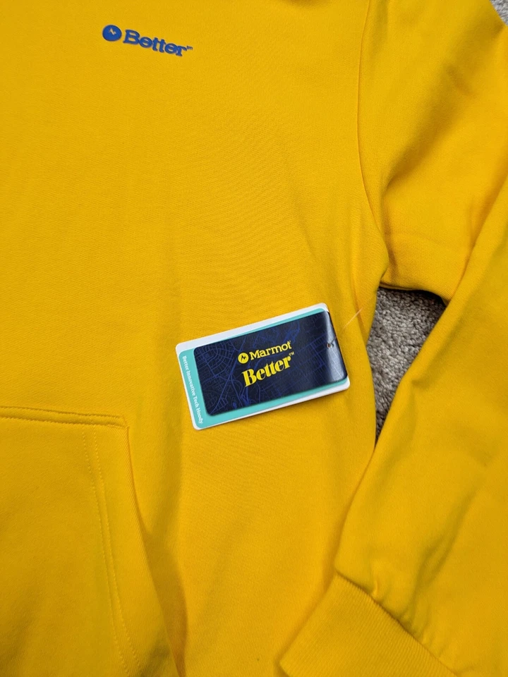 Sudadera con Capucha Marmot Para Hombre L Grande Amarillo Pullover Mejor Tecnología Innovadora Nueva Con Etiquetas Foto 3 de 4