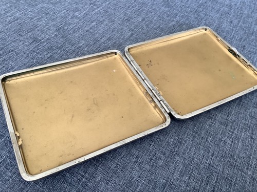 🇩🇪 Top Rarität vintage antikes großes Zigaretten Etui mit Emaille / Bemalung - Bild 4 von 13