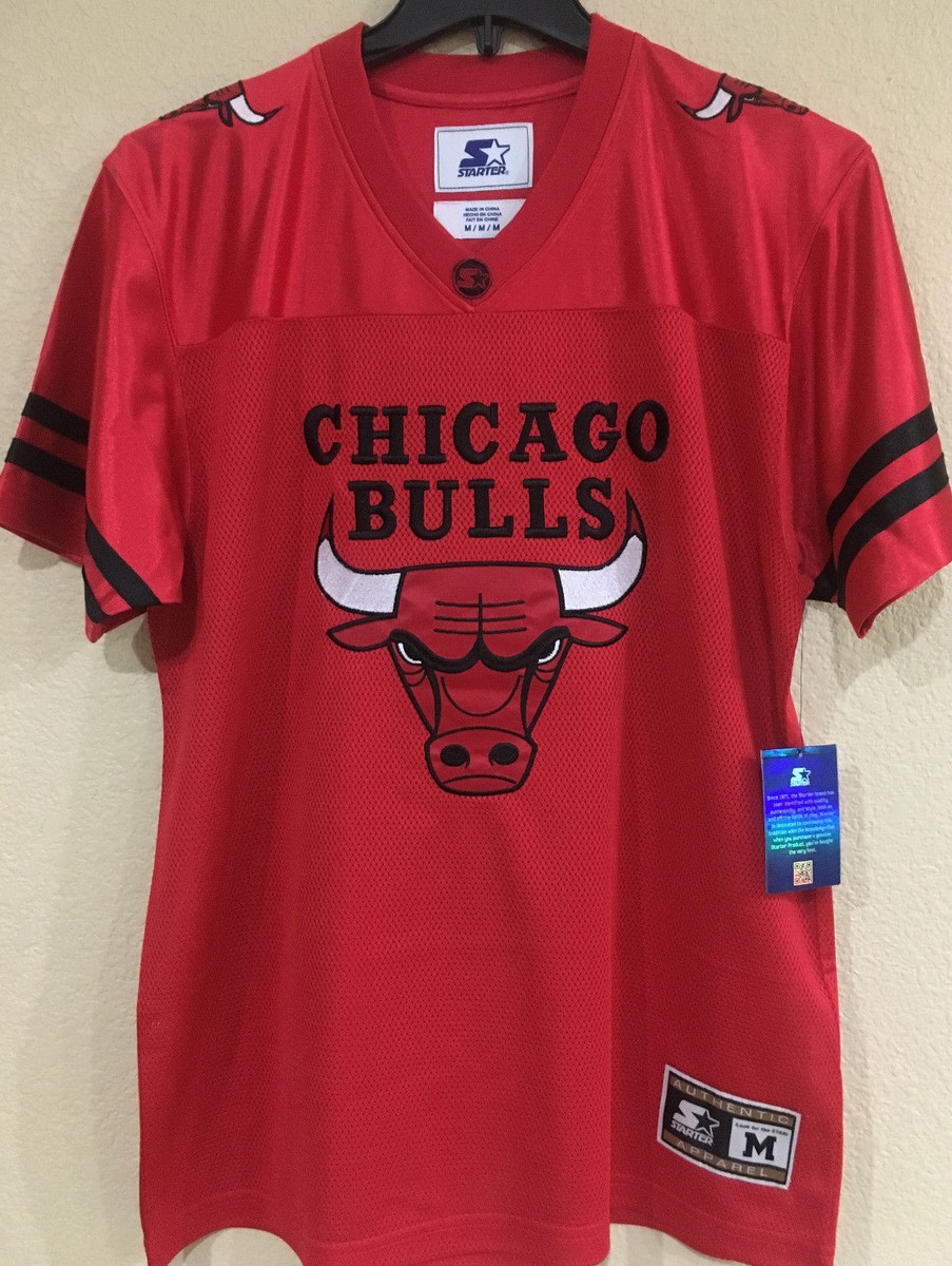 STARTER　Chicago Bulls ユニフォームシャツ　黒/赤【4907 STARTER Chicago Bulls ユニフォームシャツ 黒/赤【4907 - メルカリ