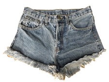 JOHN GALT CA Brandy Melville Btn Fly Denim Frayed Distressed Jean Shorts Medium