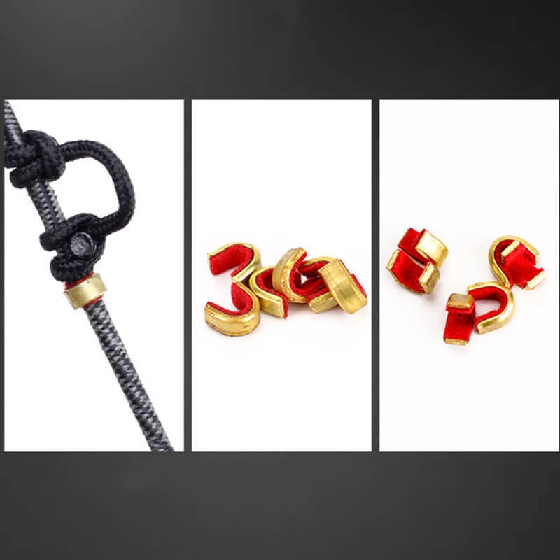 50pcs Archery Bow String Nock Points Brass Buckle Clips Nocking Protector Bow - Image 4 of 4